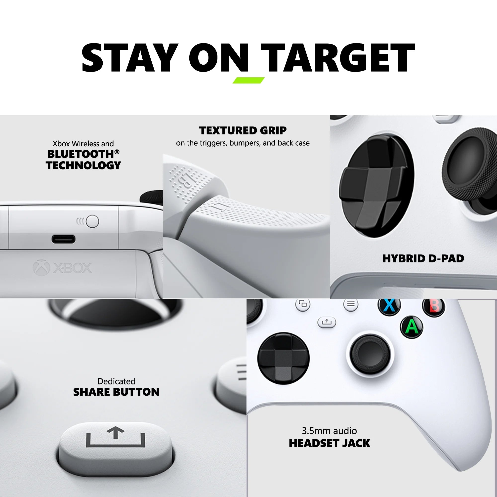 Microsoft  Wireless Controller - Robot White – for  Series X|S,  One, Pcs, and Cloud-Enabled Devices