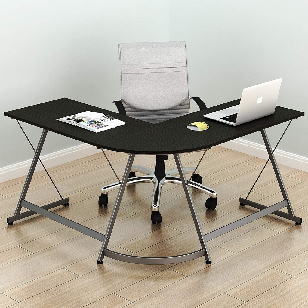 L-Shaped Computer Gaming Desk, Espresso