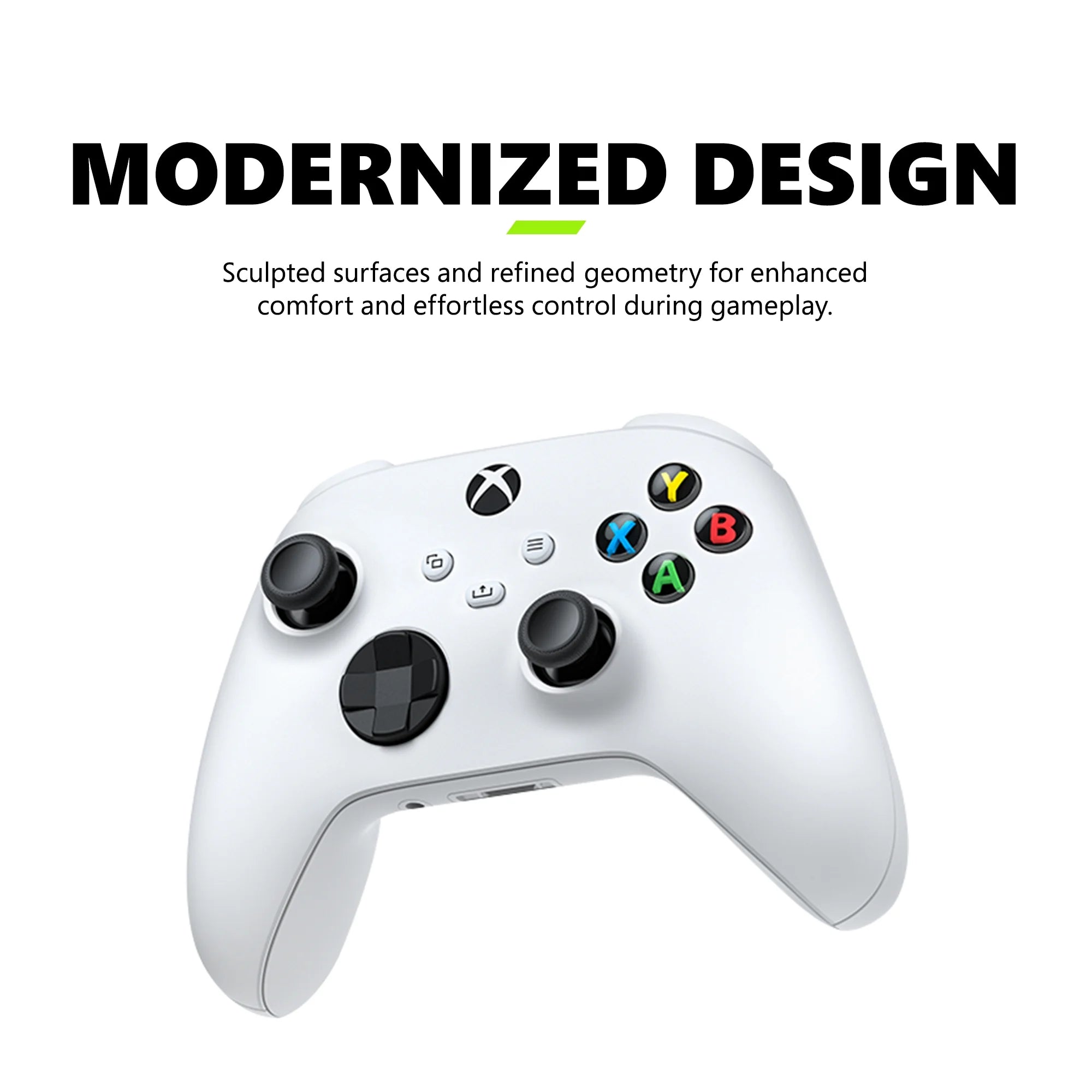 Microsoft  Wireless Controller - Robot White – for  Series X|S,  One, Pcs, and Cloud-Enabled Devices