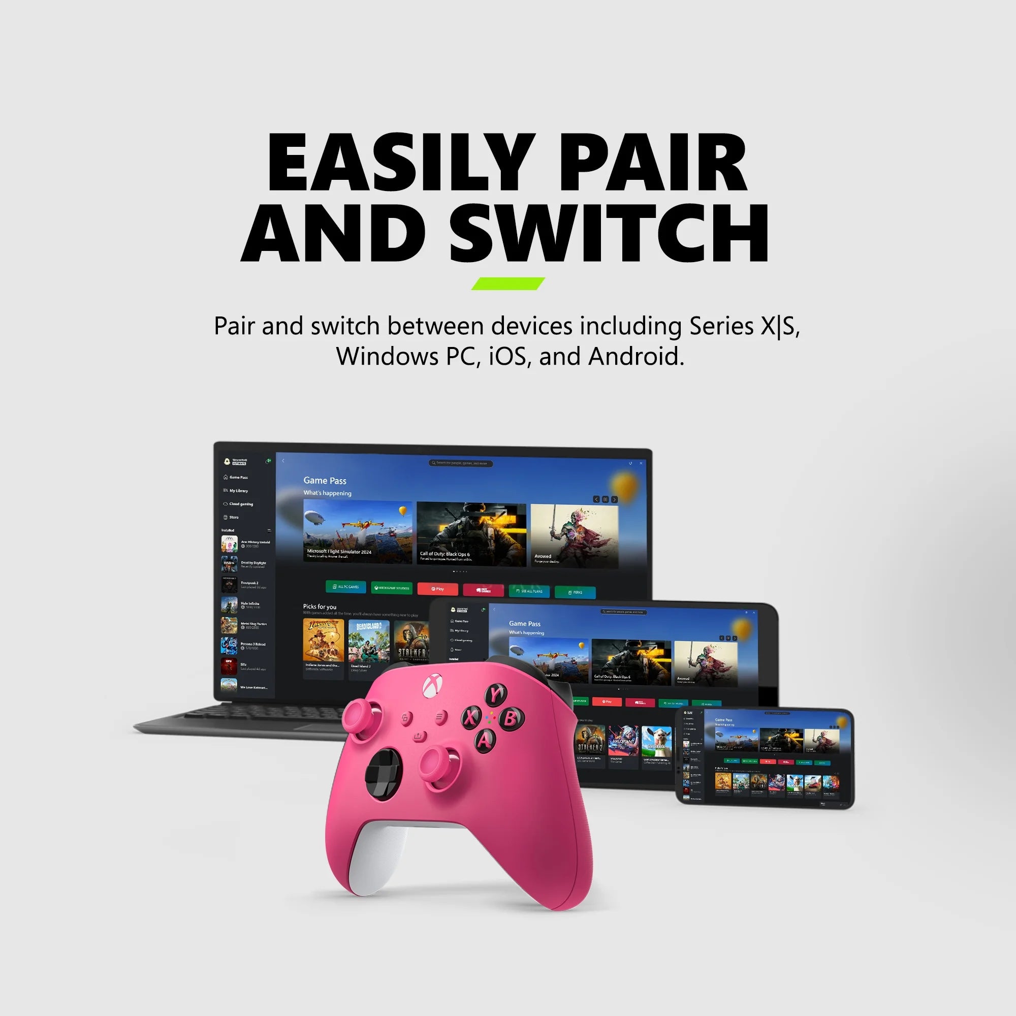 Microsoft  Core Wireless Controller for , Deep Pink