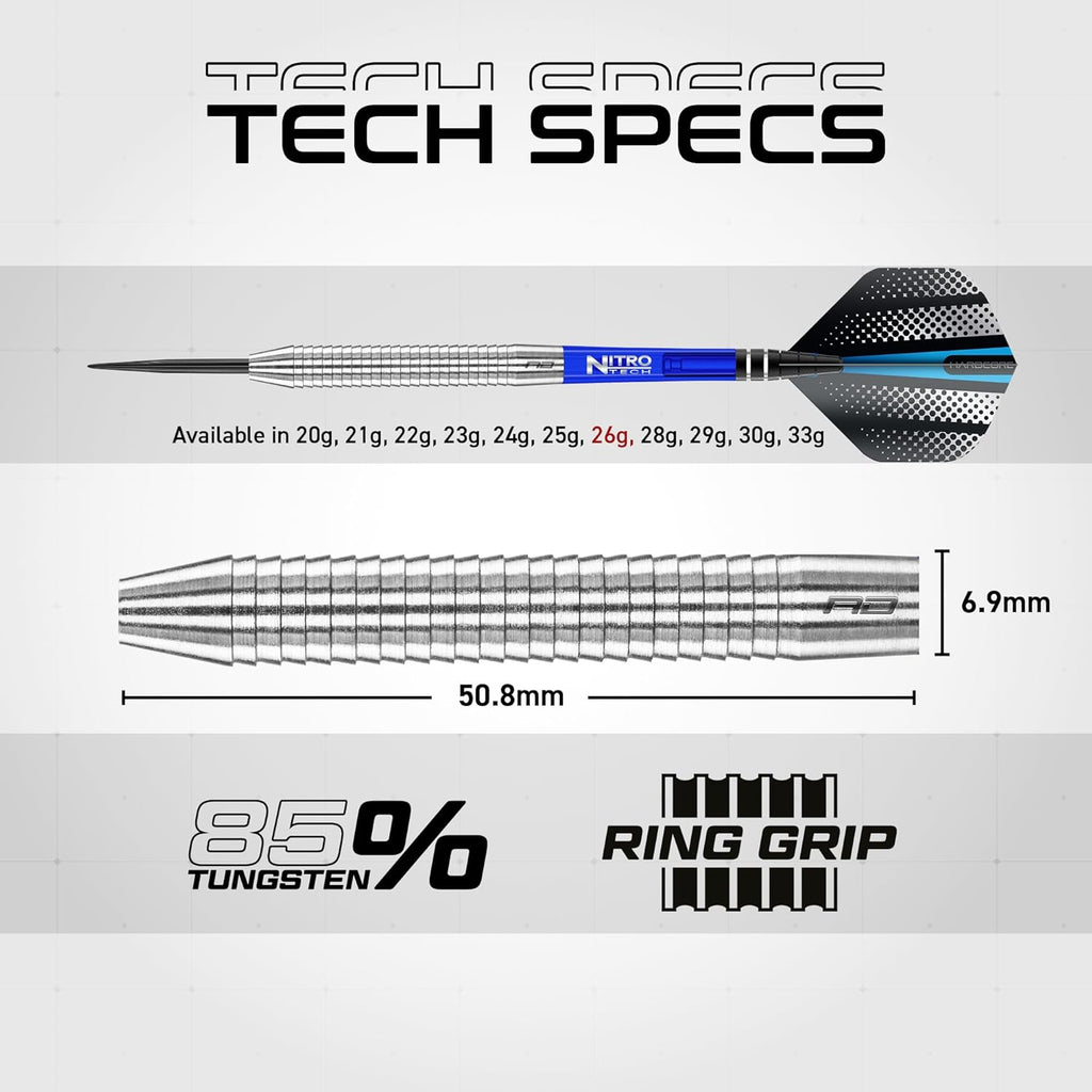Razor Edge Original 26G Tungsten Darts with Flights and Stems