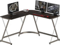 L-Shaped Computer Gaming Desk, Espresso