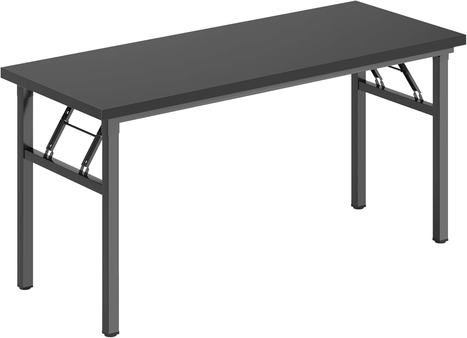 Computer Desk 62 Inches Office Desk Computer Table Study Writing Desk Workstation for Home Office Metal Frame Black and Black